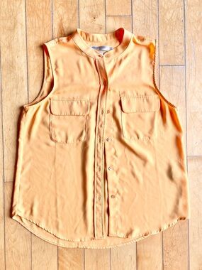 Simons Contemporaine Peach Sleeveless Button‑Up Blouse Size Medium